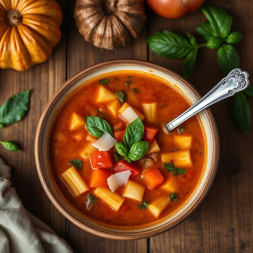 Sopa italiana artesanal preparada por Leonardo Ferrari